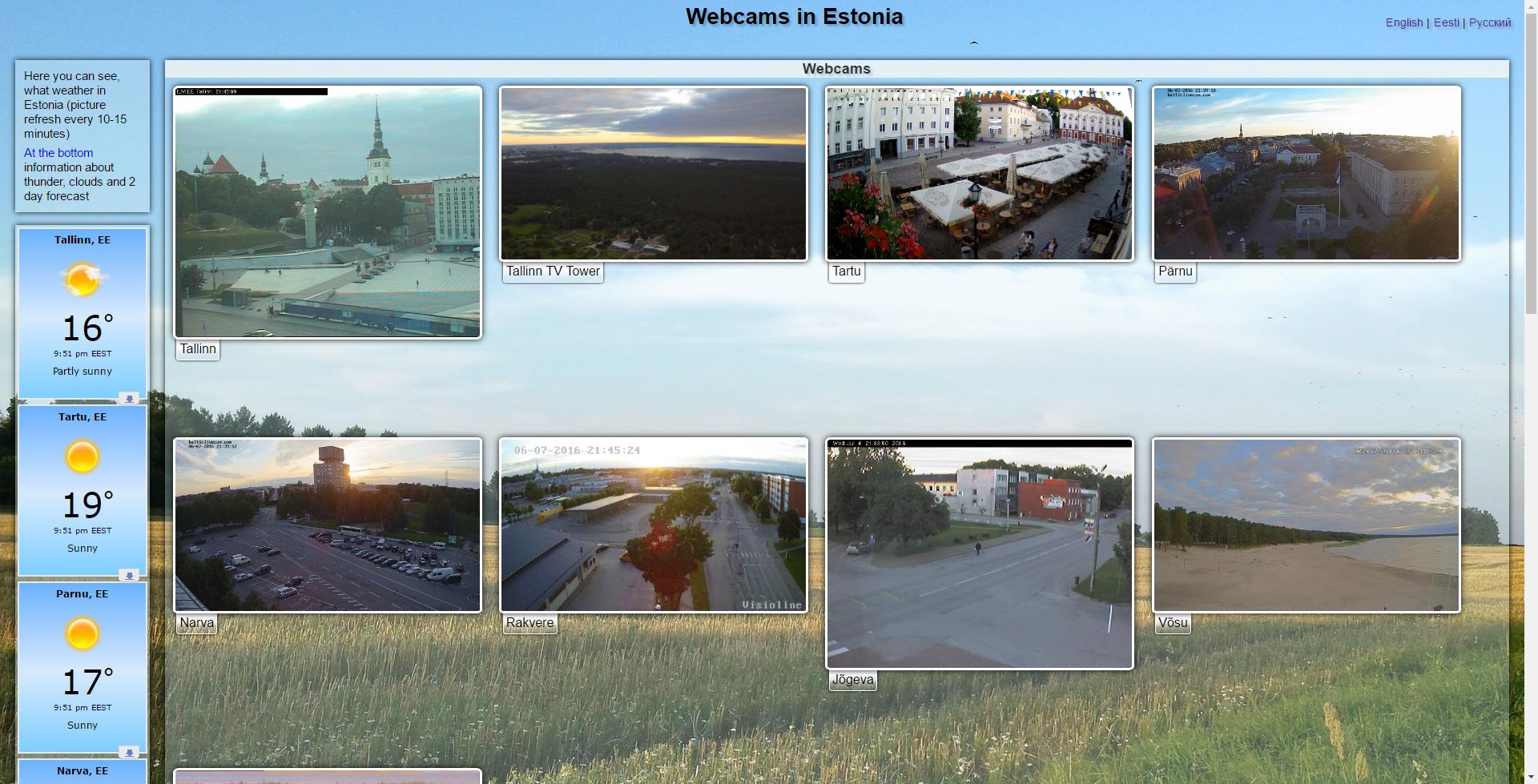 Estonian webcams